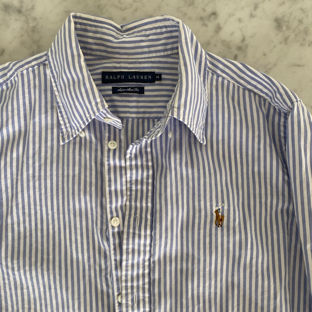 Boys Ralph Lauren Super Slim Fit Button Down Shirt